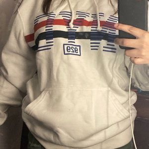 H&M Mens NYC white graphic hoodie